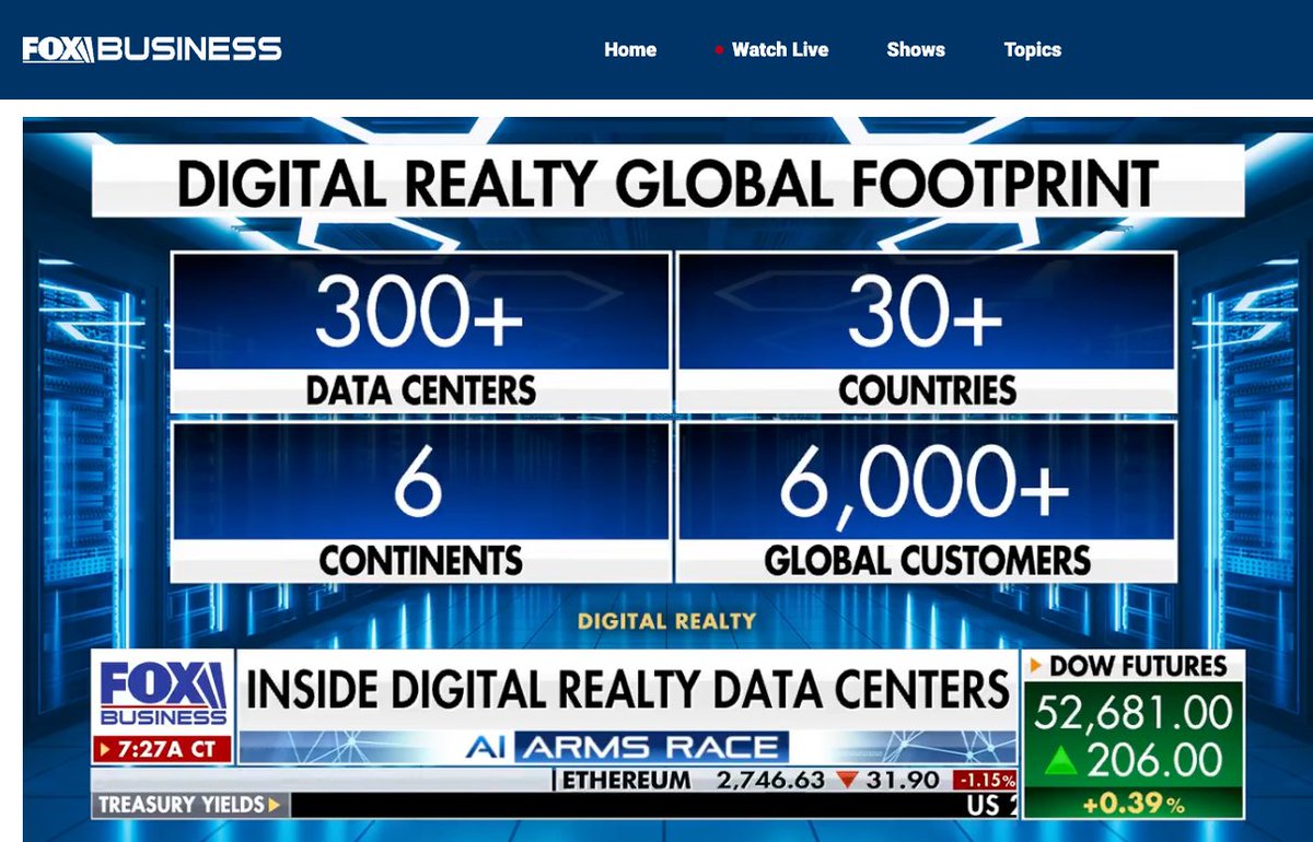 DigitalAPAC's tweet photo. A million square foot facility in Northern Virginia where you can expect to log up to 30,000 steps a day!  Andy Power sat down with @FoxBusiness to talk about the human and community side of the AI build-out on Mornings with Fox: https://t.co/e4MgO6epwo  

#TheDataMeetingPlace https://t.co/QvmWbzjVWq