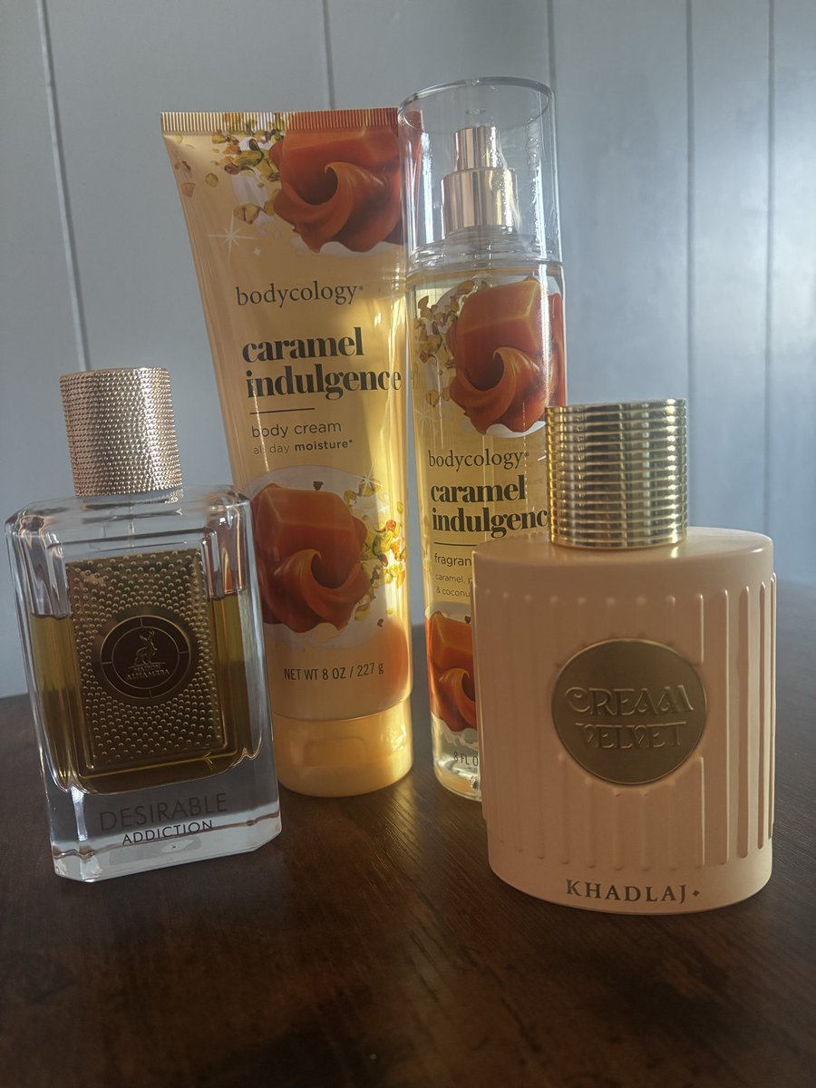 dfragrantfeline's tweet photo. SOTD Combo
Maison Alhambra Desireable Addiction, Khadlaj Cream Velvet, and Bodycology Caramel Indulgence. Creamy, sweet, lemony goodness.♥️
#perfumes #PerfumeCollection #scentoftheday #catlover #FragranceAddict @Khadlaj Perfumes @MAISON ALHAMBRA @LATTAFA USA @bodycologybeauty https://t.co/e7vjLYybur