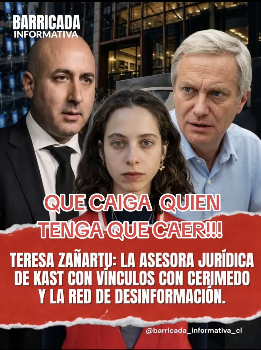 p4purrip0p's tweet photo. TERESA ZAÑARTU: LA ASESORA JURÍDICA DE KAST CON VINCULOS CON CERIMEDO Y LA RED DE DESINFORMACIÓN. https://t.co/TBCsnnxEoI