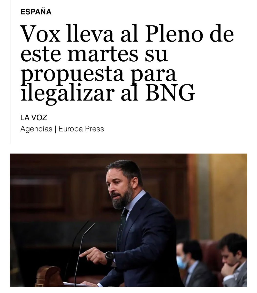 NestorRego's tweet photo. Hai un monte de fachos por aquí chorando e insultando, que non estaban tan preocupados pola liberdade de expresión cando Vox levou ao Congreso unha lei para ilegalizar o BNG e outras forzas soberanistas.
A propósito, unha manifestación pacífica é tamén liberdade de expresión. https://t.co/T3GUZaI4zU