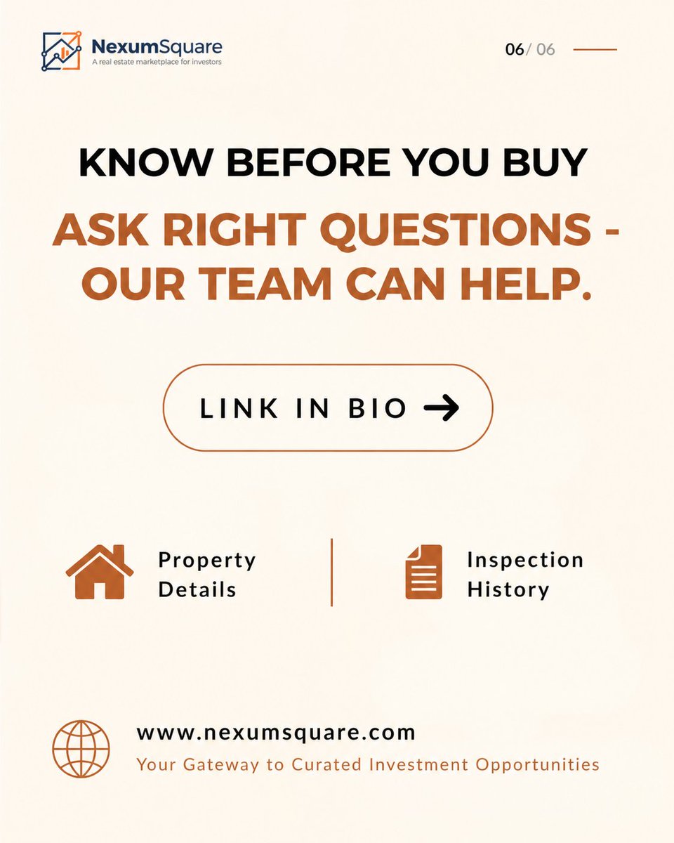 nexumsquare's tweet photo. The goal isn’t to avoid one system or choose another.

It’s to understand the system, overall costs before buy.

Ask the right questions. Know the property.
Explore investment opportunities → https://t.co/K1VFkMh8iM

#RealEstateInvesting #PropertyInvestment #RealEstateInvestors https://t.co/MmTmP7wiUC