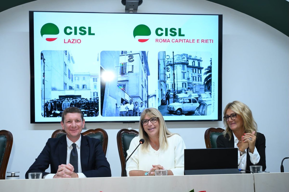 CislNazionale's tweet photo. #DanielaFumarola, intervenendo oggi all'inaugurazione della sede storica della Cisl di Roma e dell’Usr Lazio, appena restaurata nella facciata e negli interni: «Nessuno di noi nasce oggi, così come nessuna organizzazione nasce con chi la guida in un dato momento. La nostra è nata nel 1950, e avere cura della memoria è essenziale: è da quella storia che possiamo attualizzare l'impegno che i nostri padri fondatori ci hanno trasmesso. E nessuno raggiunge da solo i propri obiettivi: li si raggiunge soltanto unendo le forze». 
@Cisl_Roma @Cisl_Lazio