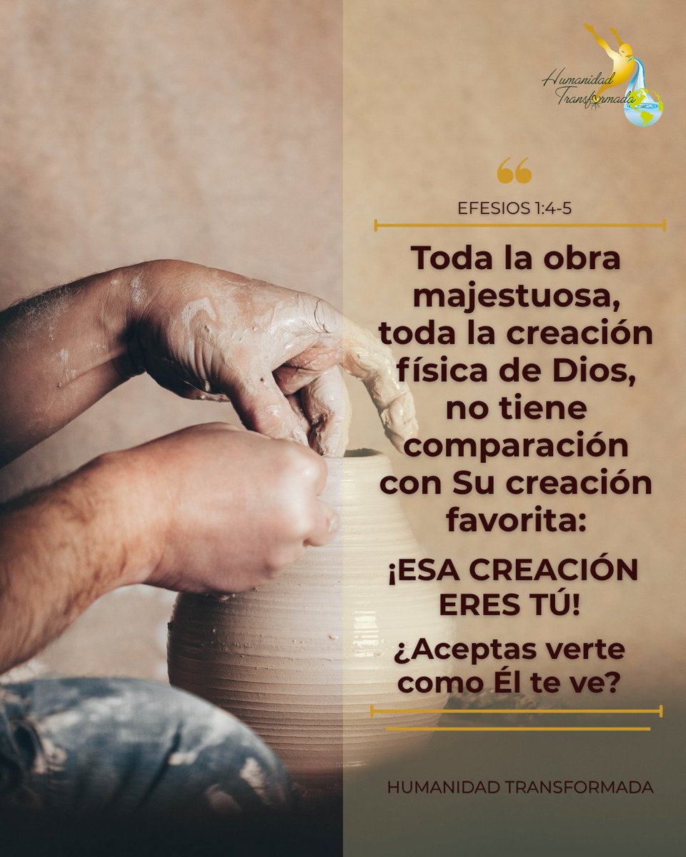 HumanidadTransf's tweet photo. Toda la creación es majestuosa, pero hay una creación que Dios mira con especial amor:
¡Esa creación eres tú! ❤️
La pregunta no es solamente si Dios te ve así.
La pregunta es:
¿Aceptas verte como Él te ve?
#AmorDeDios #IdentidadEnCristo https://t.co/gipWFzyXEJ