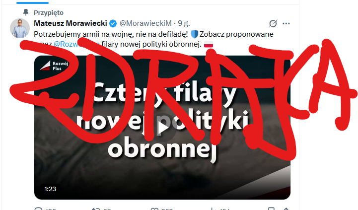 BohdanPol_'s tweet photo. @MorawieckiM @RozwojPlus Zdradził, bo @pisorgpl nie wystawił go na Prezydenta. To są judasze patrzący tylko na stołki. Nie wspierajcie ich. https://t.co/MvFjcm9Bfq