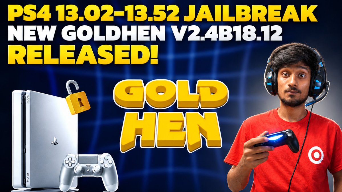 Sunny684788's tweet photo. PS4 13.02-13.52 Jailbreak Update! || New GoldHEN v2.4b18.12 Released!
https://t.co/uDrwYS64OV https://t.co/bj3yTzcuZd