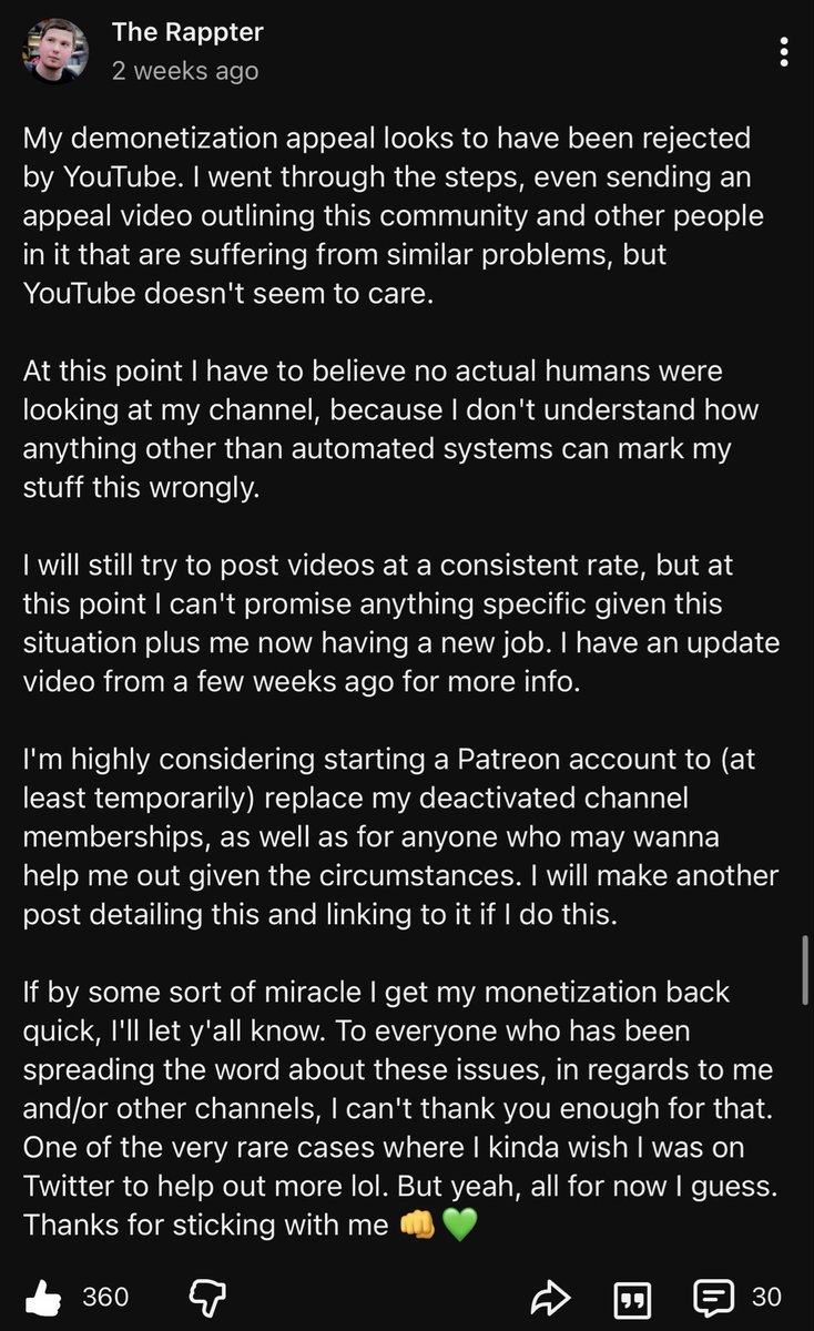 ImNotTan167's tweet photo. Hey @TeamYouTube 

Are you really gonna let your AI monetization let a whole channel die and ruin an entire person’s main source of income along side other similar cases all because YOU COULDN’T BOTHER TO CHECK YOURSELVES?!?

ARE YOU?!? https://t.co/Ty0xipAhlI