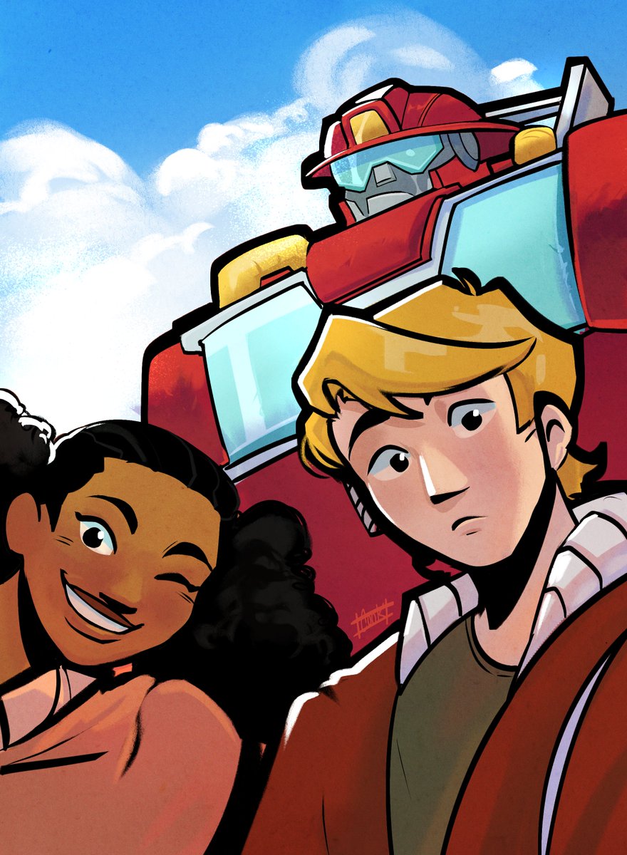 Cowokie1's tweet photo. Sunny day on Griffon Rock #Rescuebots #Maccadams #transformers https://t.co/MPtcZeOMzr
