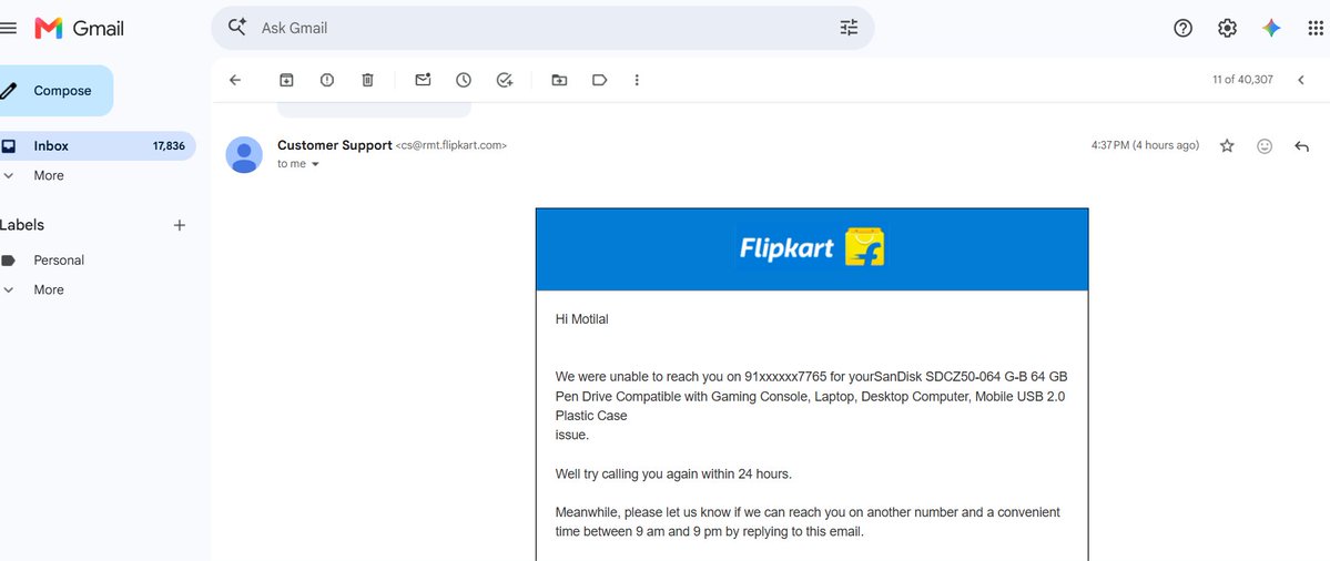 MotilalAMC's tweet photo. @flipkartsupport @Flipkart @FlipkartStories @_Kalyan_K 

you are playing with ur customer,from last 15days you have closed this ticket 4 times without having a single conversation with me. i m still waiting for my refund with compensation .@nch1915 pl update abt the tkt https://t.co/PGeve1kWK4