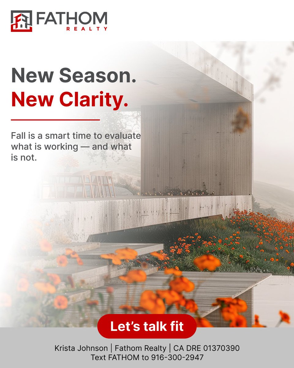 BrokerKrista's tweet photo. Fall is a smart time to evaluate what is working — and what is not. If your current brokerage model no longer feels aligned with your goals, this season may be the right time to ask better questions. Let’s talk fit.

Text FATHOM to 916-300-2947.

#AgentGrowth #BrokerBenefits https://t.co/v0spIH4Wd7