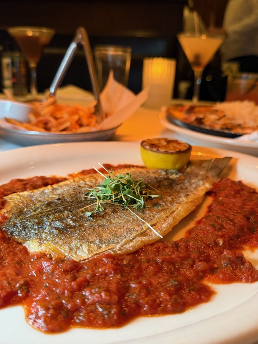 HugosFrog's tweet photo. A little taste of the Mediterranean for fall. 🍅 Whole roasted branzino finished with a rich Provençal tomato sauce. https://t.co/LXlPhbtl5A