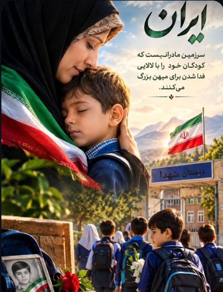 mohamedilmxv's tweet photo. ایران 
سرزمین مادرانیست که کودکان خود را با لالایی فداشدت برای میهن بزرگ می کنند

#مهر_مقاومت
#روایت_فداکاری https://t.co/BwSNmOrE33