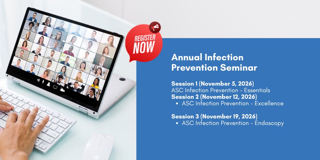 CASA_ASC_Assn's tweet photo. Regulatory updates, practical strategies, and expert-led sessions on infection prevention. CASA's 2026 seminar runs November 5, 12, and 19, with credits available for each date. Register: https://t.co/E9aFeQXGE1 https://t.co/1yhF4JAFpN