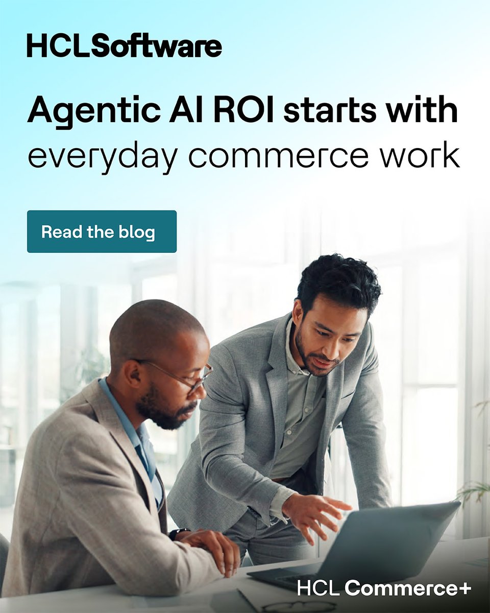 HCLCommerce's tweet photo. Agentic AI ROI can start with everyday work: catalog updates, RFQs, pricing analysis, sourcing, reporting and routine maintenance. Automate high-volume, lower-risk tasks while keeping people in control. Read the blog: https://t.co/5O0aBlM0g8
#HCLSoftware #HCLCommerceplus https://t.co/N3uHd3nS38