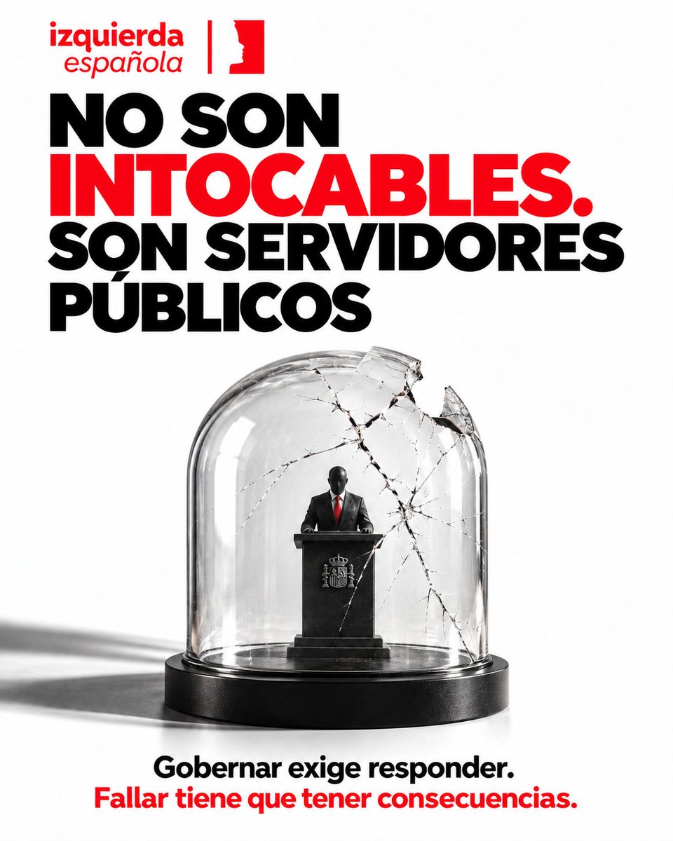 izquierdaesp's tweet photo. 🟥 Después de ocho años en el poder y tras muchas crisis fatalmente gestionadas, el Gobierno no puede seguir actuando como si gobernar consistiera en encontrar a otro culpable. Señalar a otra administración no borra las obligaciones propias. Y esto vale también para los gobiernos autonómicos, sean del partido que sean.

Estamos hartos de una política que convierte cada emergencia en una pelea y cada petición de explicaciones en un ataque partidista. Mientras los ciudadanos sufren las consecuencias, sus dirigentes compiten por salvar su imagen. Un país no puede funcionar así.

No les pagamos para que se aferren al cargo ni para que nos enfrenten. Les pagamos para prevenir, gestionar y protegernos. Rendir cuentas exige esclarecer los hechos, corregir los fallos y asumir las consecuencias políticas, incluidas las dimisiones cuando correspondan.

Si no saben gestionar y solo saben enfrentar, tienen que irse. Gobernar exige responder. Fallar tiene que tener consecuencias.
