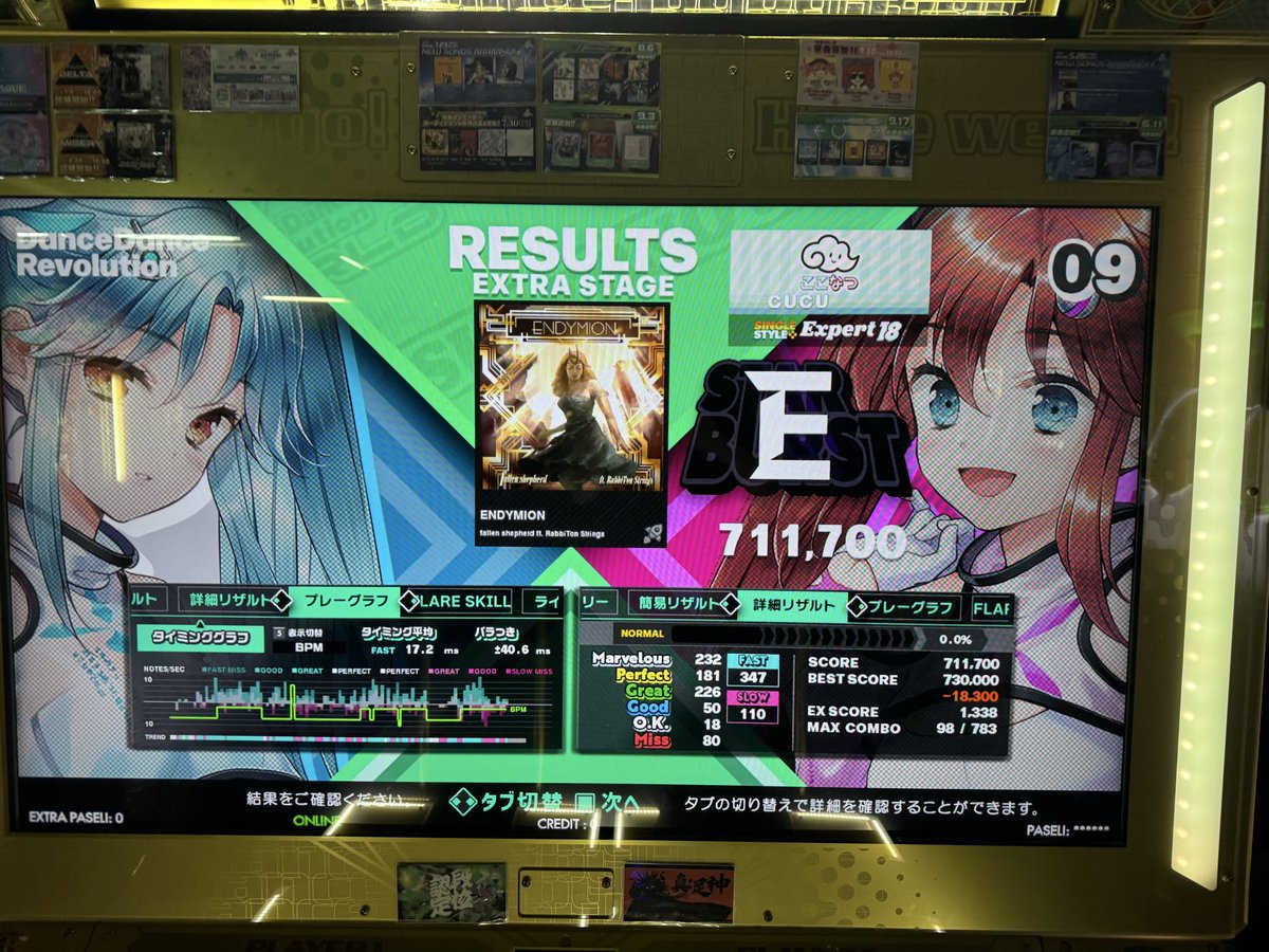 _cuculus's tweet photo. 今日やった足18☠️

MODEL FT2 Miracle Version CSP 足18
体力的にはマシ、ただ局所的に難しい場所がある。もう少し伸ばせる余地あり

Tohoku EVOLVED CSP 足18
こっちは対照的に全体難。長い滝がない、速くもないのに難しい譜面…

ENDYMION ESP 足18
今回は生還できず…過去の自分をたたえたい https://t.co/P3ehKTZ8QP