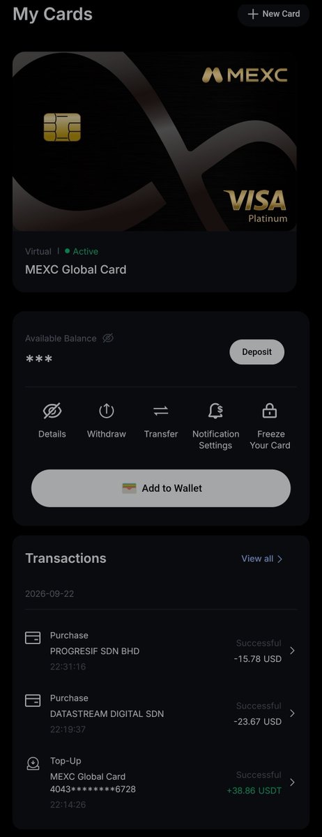 fulus88's tweet photo. Bills paid ✅ with #MEXCCard 

Thanks again @MEXC https://t.co/KxC4tW1JWf
