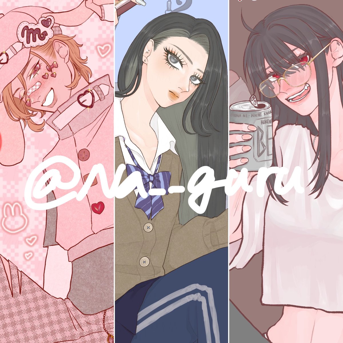 Na__guru's tweet photo. 滑り込み🏷️
うちの子描いたりよその子描いたり。好きに描いてます〜
全反応巡回します！よろしくお願いします🔁🩷

#シルバーウィークはフォロワーさんが増えるらしい 
#絵描きさんと繋がりたい
#秋の創作クラスタフォロー祭り https://t.co/6nVHXu6jJl