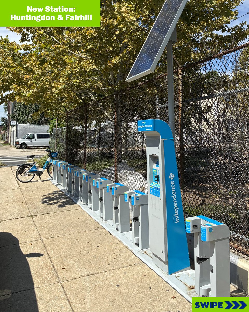 RideIndego's tweet photo. Fall is here, and with September almost over, here's a quick recap of our most recent station updates for the month. Highlights include the new 30th St. station and the new station at 62nd and Woodland, adding to our Southwest expansion! Let us know where you would like to see us next. 👇🚲