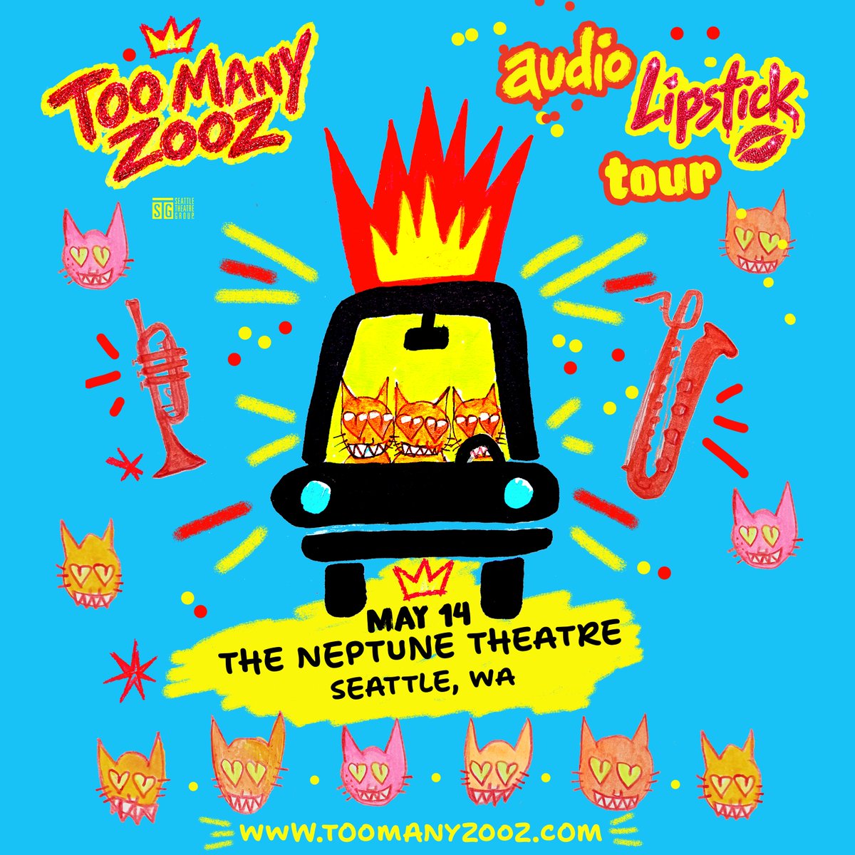 stgpresents's tweet photo. JUST ANNOUNCED: Too Many Zooz - Audio Lipstick Tour at The Neptune Theatre on May 14! Tickets go on sale this Friday at 10am at https://t.co/FQWA3SMLZ2. https://t.co/bNurx8MYnB