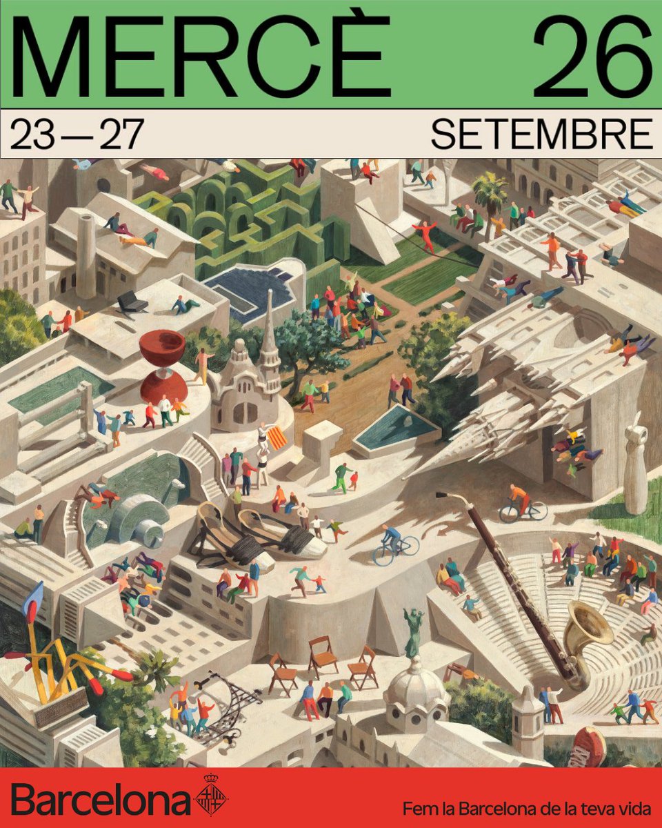 ATMbcn's tweet photo. 🎆 Feliç festes de #LaMercè!

En jornades de festivitats i esdeveniments, amb carrers plens d’activitat i molta afluència, recorda que el transport públic és la millor manera de moure’t per la ciutat.

Gaudeix de les festes sense cues! 🚇🚌 https://t.co/EzbCK0exph