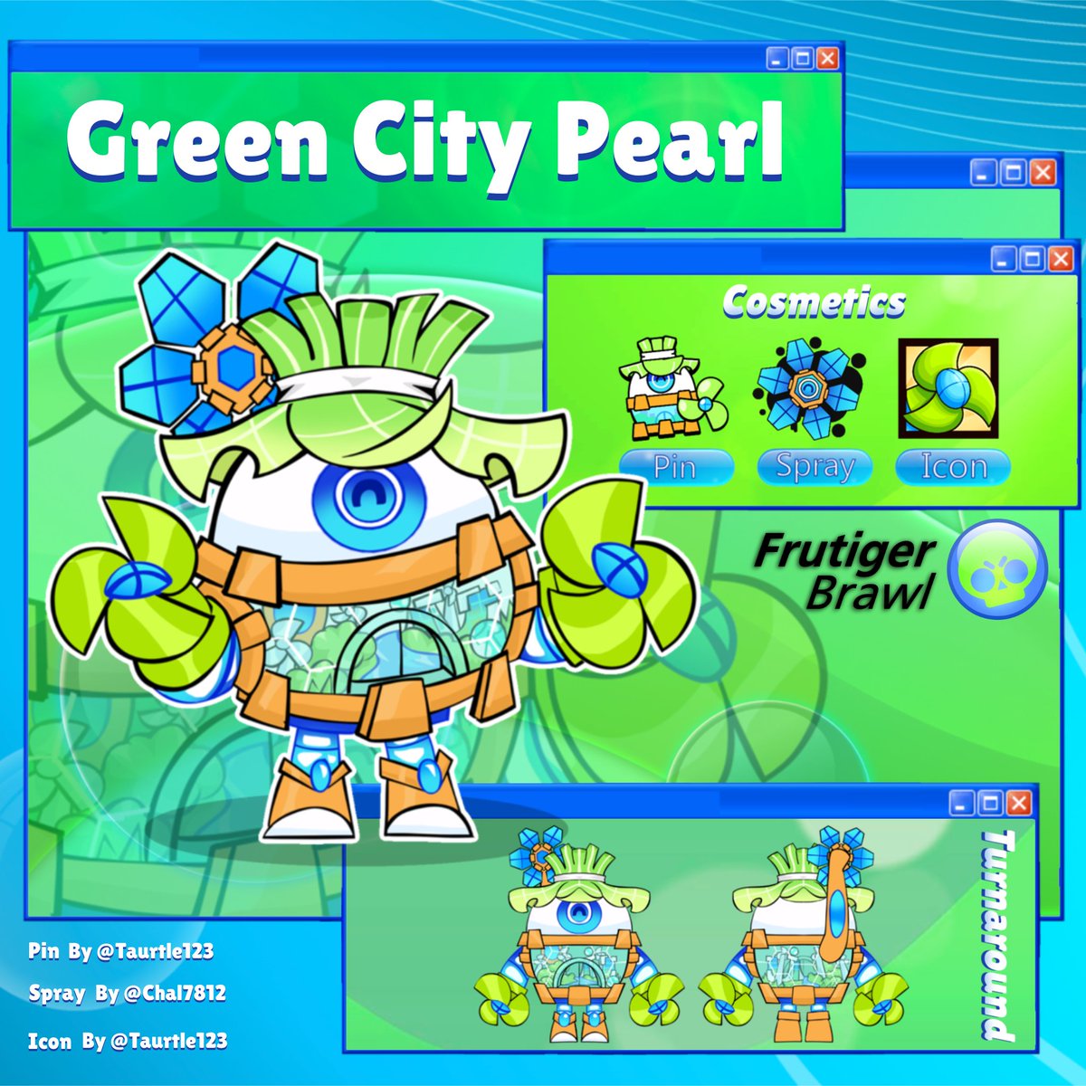 Rai_Saber's tweet photo. Green City Pearl ♻️ 🌱
Made by "etoile._ombre_515" on Insta!

#FrutigerBrawl26 #BrawlStars https://t.co/HQEFLSyRxn