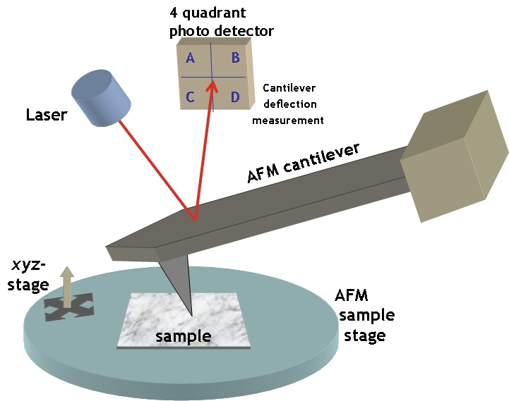 rocketjohnsen's tweet photo. These images were taken with an atomic force microscope (AFM), which drags a cantilevered tip across the sample and uses a laser to read out small changes in the tip's position. This particular AFM tip was functionalized with a CO molecule, making it sensitive to individual atoms https://t.co/UeJmnw0mXK