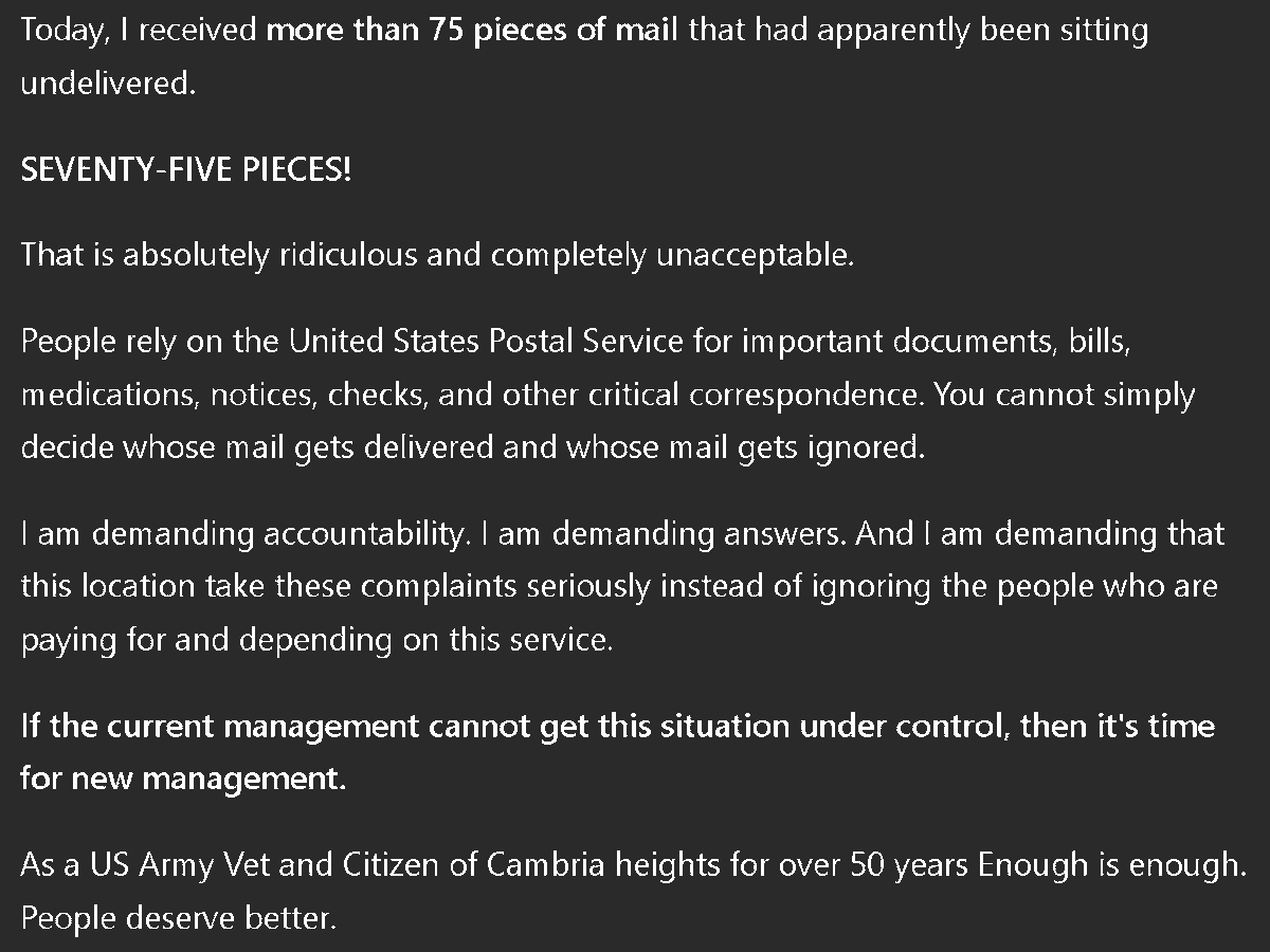 RenStarFilm's tweet photo. @USPS This Post Office needs to be held accountable—and honestly, it needs serious leadership changes immediately. 
The Cambria Heights Post Office is located at 22901 Linden Blvd, Cambria Heights, NY 11411 https://t.co/m77ghyiyQ9