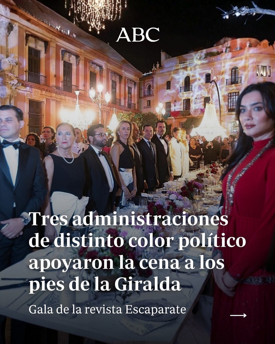 abcdesevilla's tweet photo. 🏛️ Tres administraciones de distinto color político apoyaron la cena del evento privado por el veinte aniversario de la revista Escaparate

✍🏻 Cristina Rubio y Pepe Trashorras

📍https://t.co/1eLVaQSqPb https://t.co/gHvOqu4gO5