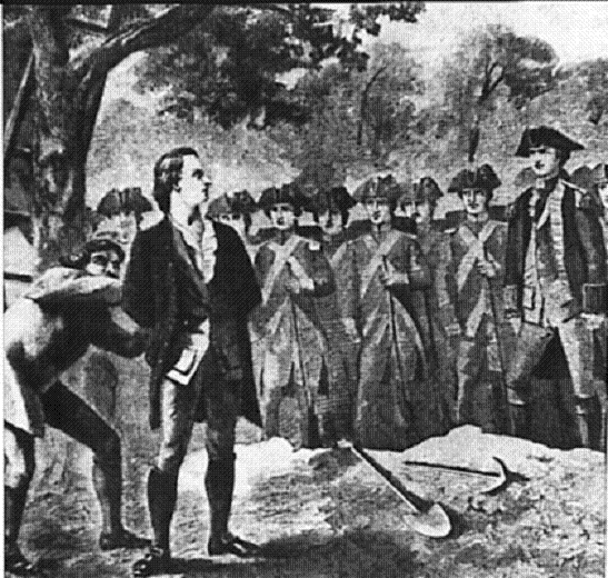 EchoesofWarYT's tweet photo. "I only regret that I have but one life to lose for my country." - Nathan Hale. September 22, 1776. https://t.co/Hfox6aDHR6