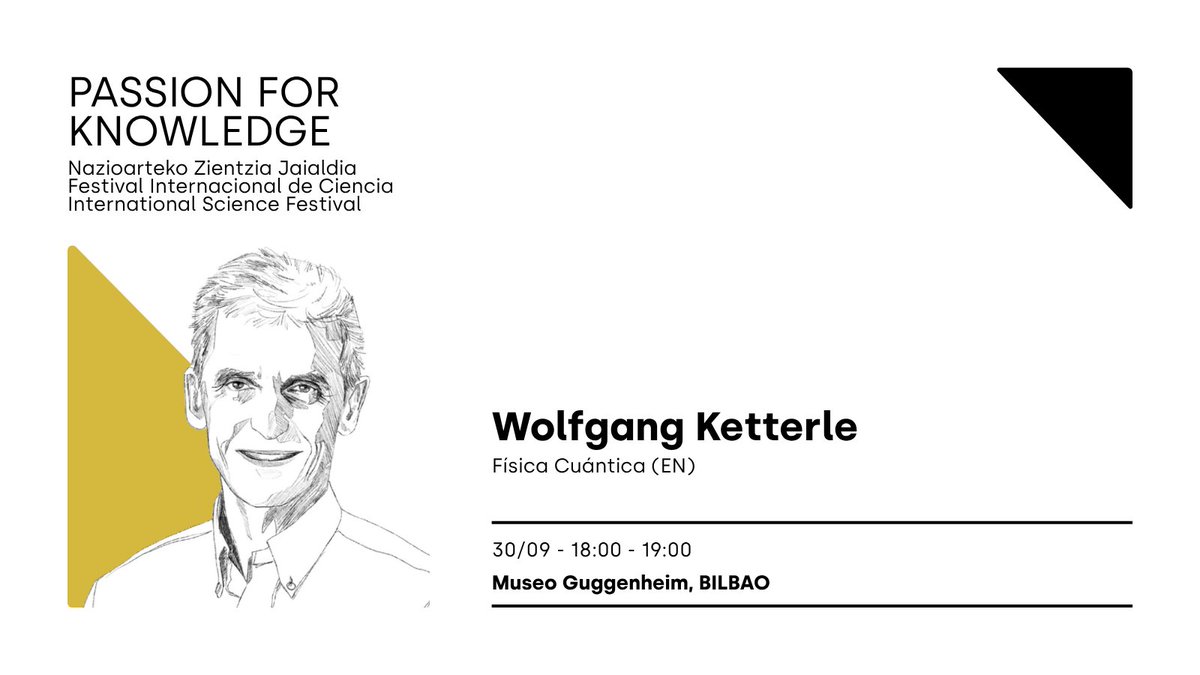DIPCehu's tweet photo. Bilbo, zenbat aldiz entzun dezakezu Fisikako Nobel saridun bat zuzenean? ⚛️ Bilbao, ¿cuántas veces puedes escuchar en directo a un Nobel de Física?

Wolfgang Ketterle
@MuseoGuggenheim
📅 30/09 · 18:00
🎟️ Doan / Gratis

Eman izena / Inscríbete 👉 https://t.co/a18x90GLgd

#P4K2026 https://t.co/KW8iy4PitO