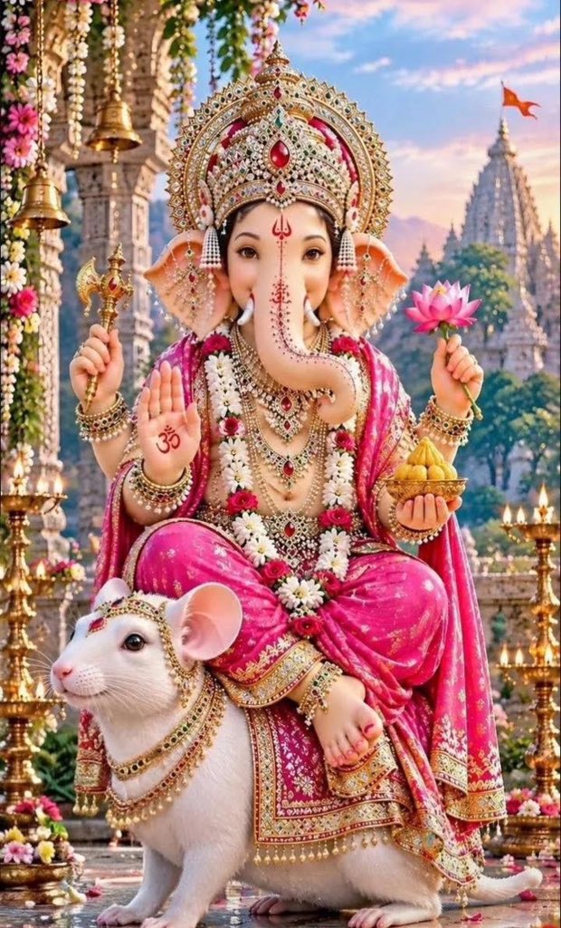 Gravim71's tweet photo. गणेशा ओम गणेशा ॐ
गणपति बप्पा मोरिया गणेशा ॐ
सिद्धिविनायका गणेशा ॐ
लंबोदरा गणेशा ॐ
विश्वाधारा गणेशा ॐ
मंगलमूर्ति गणेशा ॐ
सिन्दूरवर्णं द्विभुजं गणेशं
लम्बोदरं पद्मदले निविष्टम्।
ब्रह्मादिदेवैः परिसेव्यमानं
सिद्धैर्युतं तं प्रणमामि देवम्॥
🌹☘ऊँ गं गणपतये नमो नम:☘🌹
🚩सुप्रभात🌷🙏 https://t.co/BQn5C10UsA