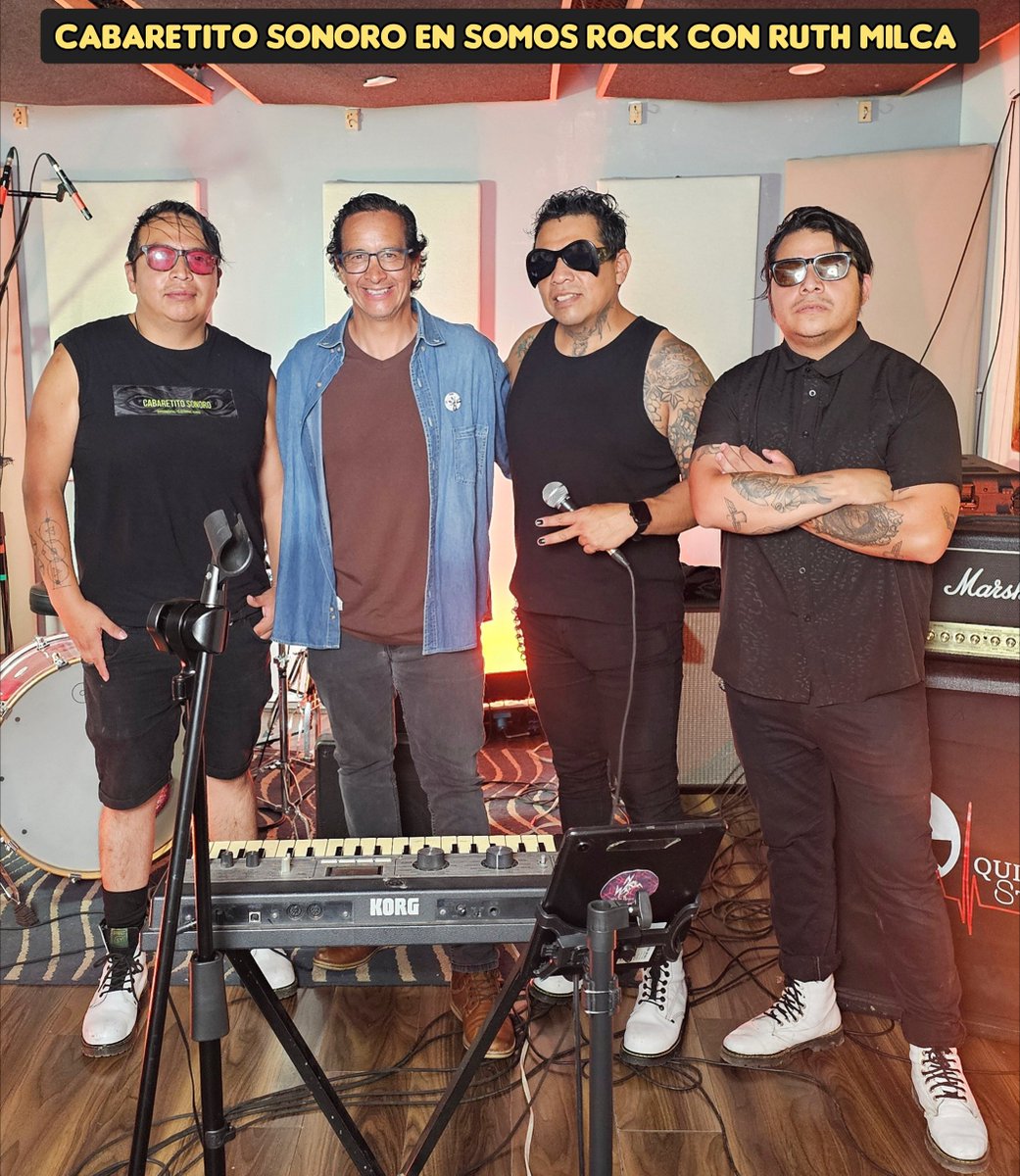 RUTHMILCA's tweet photo. Hoy🔥 8pm entrevista 🎙 con Cabaretito Sonoro🎸 en Somos Rock con Ruth Milca🤟🏾 producción y transmisión en  Discos DenverOficial ✨️en Quirófano Studio 🤟🏾 salud❗️
https://t.co/FUkb1On2hR https://t.co/jtwbzMx15b