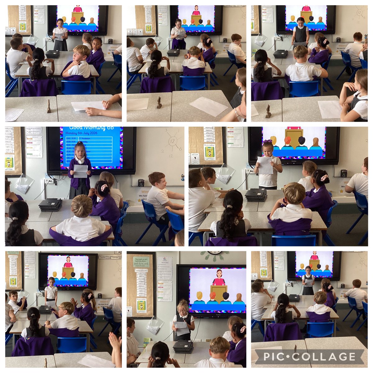SpringwellYear4's tweet photo. Our brave and confident 4B School Council candidates giving their speeches in class today 🗣️ @Springwellpark_ https://t.co/PTfOCHRf1b