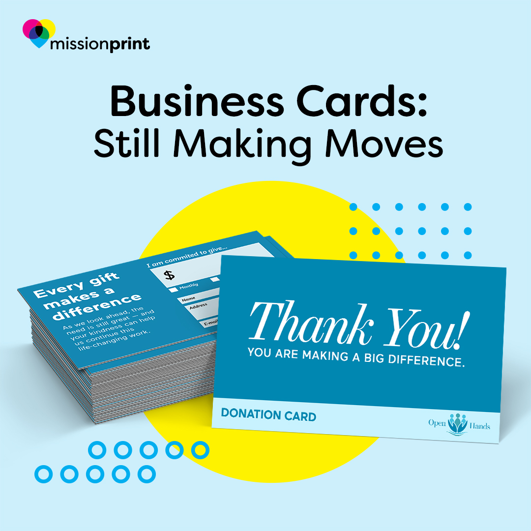 MissionPrint_'s tweet photo. Quick, classic, and unforgettable – business cards are the ultimate connection tool for those nonprofits and small businesses looking to engage donors and customers. Tap for details. https://t.co/oUpxwzIN7U

#missionprint #discountprinter #smallbusinessprinter #nonprofitprinter https://t.co/VulHG17wKO