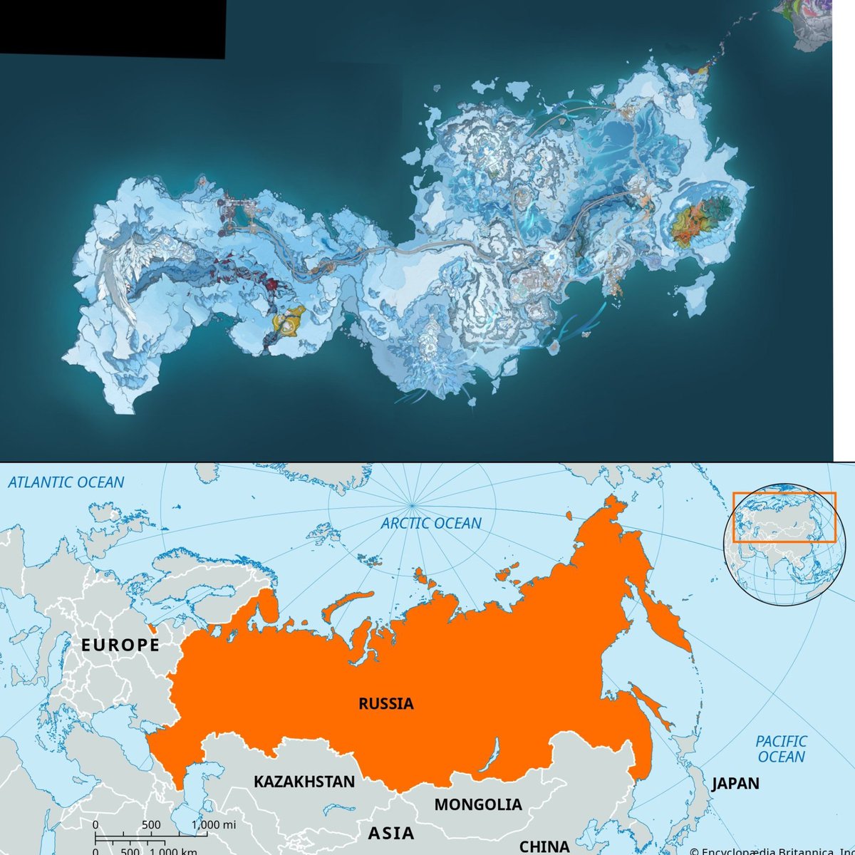 DailyTeyvatBR's tweet photo. É o mapa da Rússia de cabeça pra baixo https://t.co/C436LPz63a