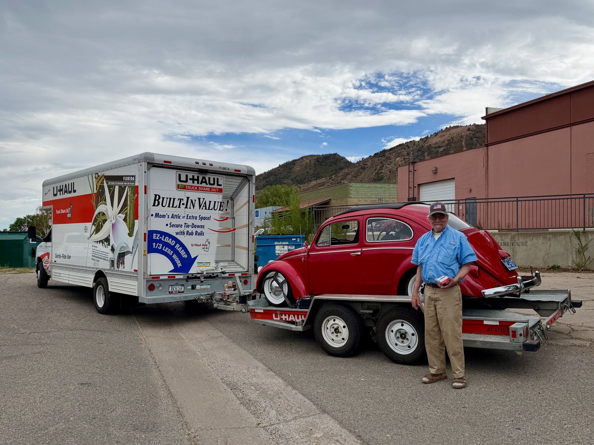 mraible's tweet photo. My Dad and I completed the Bug Rescue Road Trip with some help from U-Haul. The '59 bug is driving like a dream now. I wrote up a blog post about the experience:

https://t.co/b2m6psFBzl

Thanks to my Dad for joining me and making the adventure so memorable! ❤️

#vwbug #roadtrip https://t.co/ugozPlD8io
