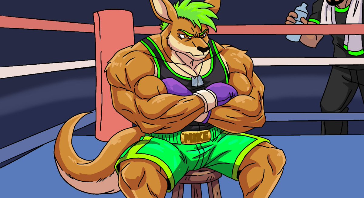 YOSOYBUM_AGOTI's tweet photo. Gracias por los 95 Seguidores. 
#Bremixes #Mike
 #Canguromusculoso #Boxeo #HombreMúsculo #Canguro #Masculino #Muscular #Lindo #arte #Canguro #boy #man #oc #characterdrawing #Fnf #Fanart #art  #BRemixesMod #DigitalArt  #GayCharacter #baragay #bara #art2D #furry #furryart https://t.co/4d8LPzJ7OJ