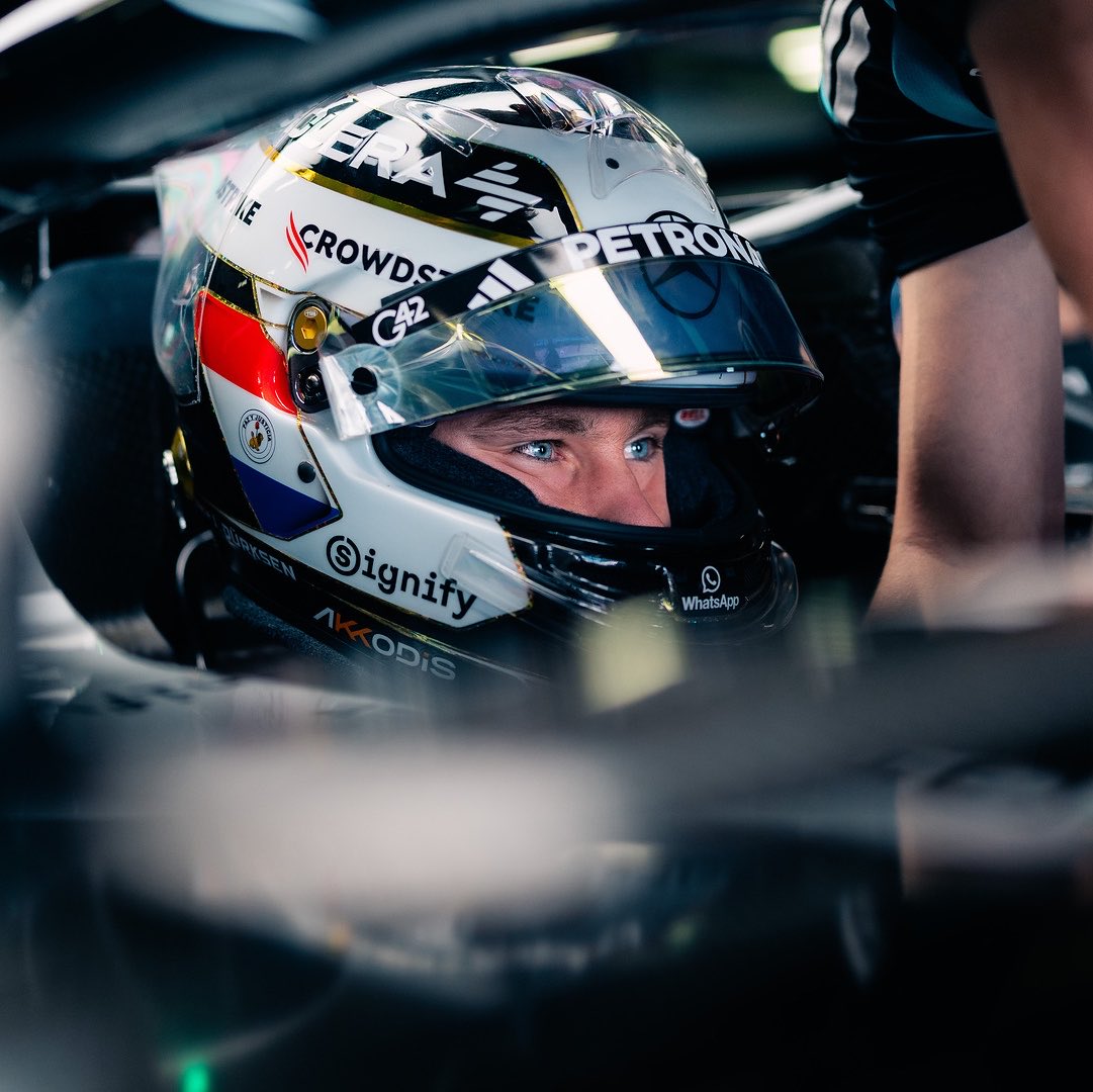 F1GuyDan's tweet photo. 🚨🇵🇾 Joshua Dürksen became the first Paraguayan driver to drive a modern F1 car after completing his maiden F1 test for Mercedes at Portimao.

“This is a day, and a week, that I will remember for the rest of my life. Driving a Formula 1 car for the first time is something every young driver dreams about, and to do that as the first Paraguayan to reach this milestone makes it even more special. 
 
"I am incredibly grateful to Mercedes for the opportunity and for the trust they have placed in me. So many people have supported me throughout my journey, from my family and sponsors to everyone back home in Paraguay who has followed my career and believed in me. 
 
"Getting behind the wheel of the W16 was an unbelievable experience. The performance, the braking, the cornering speeds: everything is on another level. I learned a huge amount over the two days and enjoyed every lap. I hope this moment can inspire young people in Paraguay to believe that they can compete on the world stage too."