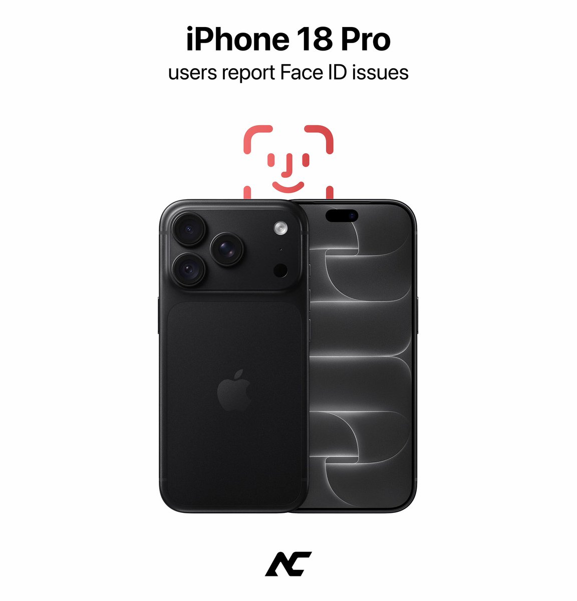 theapplecycle's tweet photo. Some iPhone 18 Pro users are experiencing Face ID issues.

Face ID fails during actions like unlocking apps, causing the iPhone to freeze and reboot. https://t.co/jsaXNEEdPq