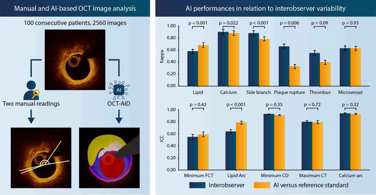 RickVolleberg's tweet photo. This one took countless hours of many people!

AI-based OCT image analysis tested against expert interobserver agreement in a large-scale consecutive real-world dataset. 

🚨🚨 Consistent performance supporting generalizability!

https://t.co/9PHRSTrygV

@ziadalinyc @NielsRoyen https://t.co/HYl1C5LeJV