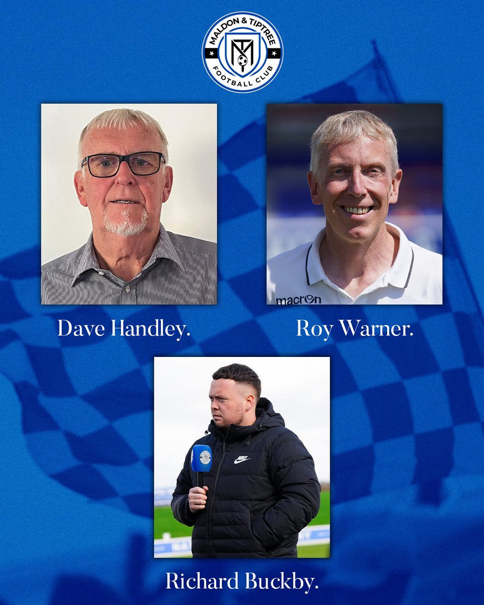 MaldonTiptreeFC's tweet photo. 📣 Club Announcement | New Board Appointments

Maldon & Tiptree FC are delighted to announce the appointment of three new Board Members as we continue to strengthen the club both on and off the pitch.

Please join us in welcoming:
🔹 Dave Handley – bringing strong business acumen and valuable connections across the local community, helping to support the club's long-term growth and development.

🔹 Roy Warner – joining the Board as a representative of our thriving Youth Section, ensuring the voices and interests of our young players remain a key part of the club's future.

🔹 Richard Buckby – joining the Board as the representative of the Jammers Fans Association, providing an important link between supporters and the club as we continue to work together for the benefit of Maldon & Tiptree FC.

These appointments further strengthen the club's leadership team and demonstrate our commitment to engaging with supporters, developing our youth pathway, and building strong relationships within the local community.