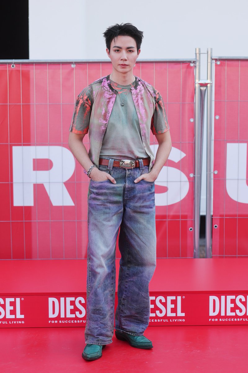 lavoirmagazine's tweet photo. Zee Pruk attends the Diesel Spring/Summer 2027 show at Milan Fashion Week. https://t.co/l56PsaJZzx