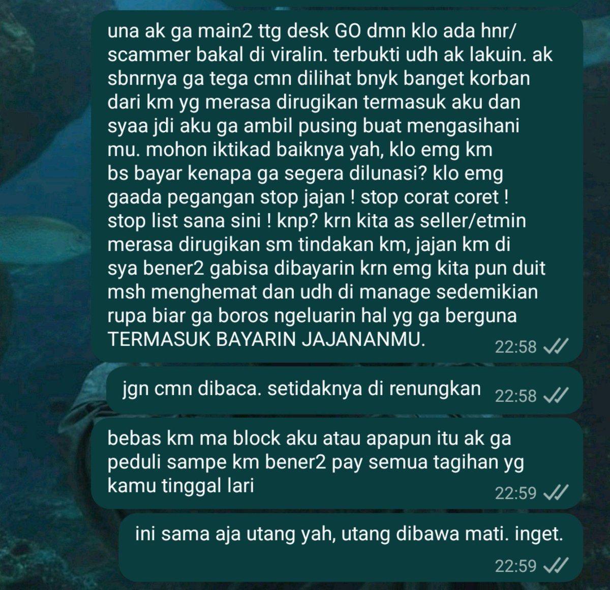 _ocieslatt3's tweet photo. sbnrnya dia kita labrak pun dibaca gais cmn emg sengaja ngilang dari rasa tanggung jawab wkwk, ak udh sering nyiduk dia nyimak GO tpi emg silent reader aja 🙄🙄 yg begini nih kudu diapakan yah? https://t.co/mvlNuR2pxw