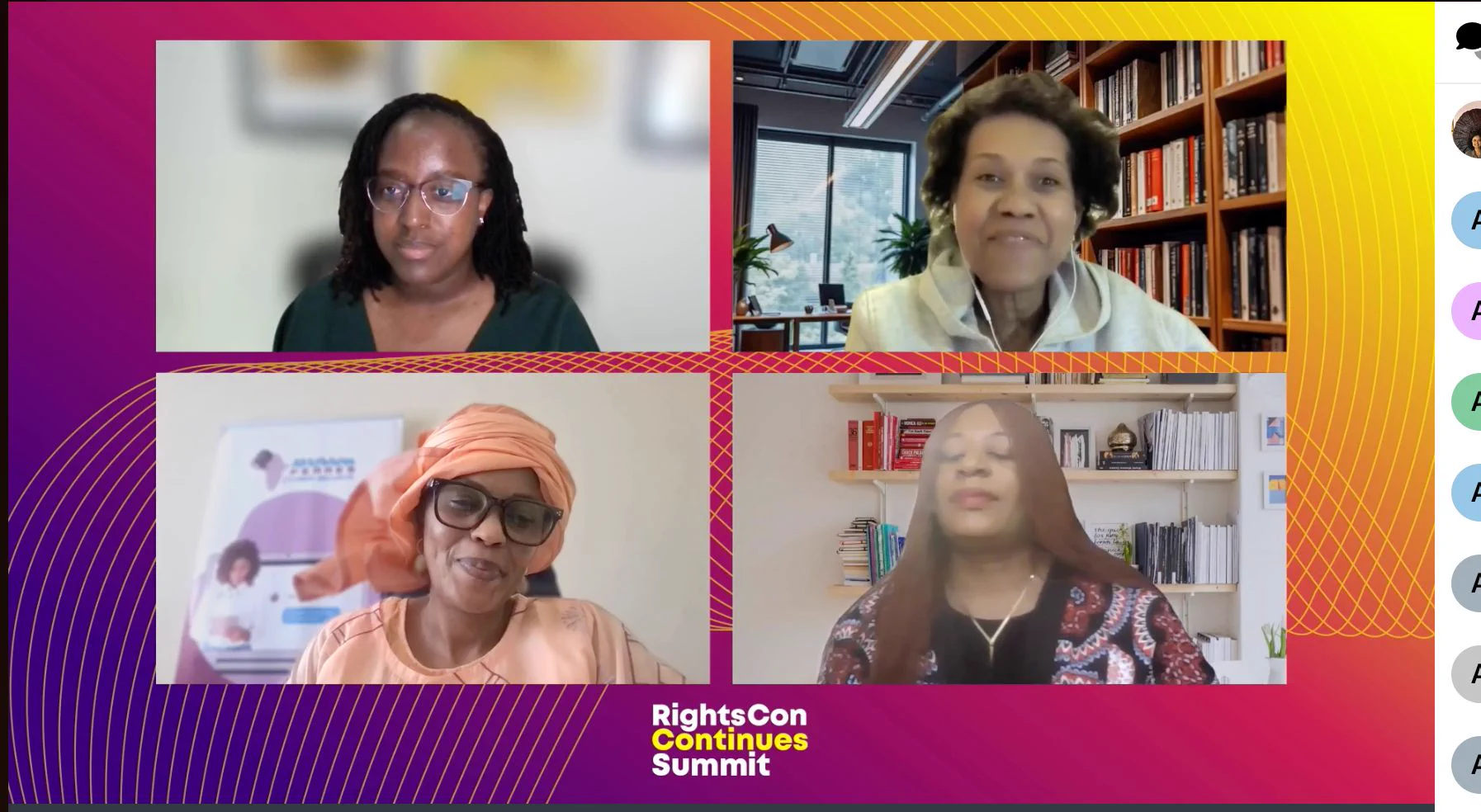 Fireside chat
Safeguarding civic space in the digital age: protecting freedom of assembly and association in Africa
September 22, 2026
5:30 - 6:30 pm CEST
Bridget Andere
Speakers
Senior Policy Analyst, Access Now
Maria Sarungi Tsehai
Activist, Change Tanzania movement
Aisha Dabo
AfricTivistes
Chivulli Ukwimi
Former Deputy Director ITF and Principal Consultant
Lutanda Initiative