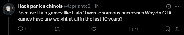 leprianto2's tweet photo. @DragonLogain @03september2021 @PaulTassi @Forbes Yes, I can just choose what's relevant or not. I literally said GTA and not Rockstar the same way I'm talking about Halo and not 343. I'm literally talking about the IP and not the studios. https://t.co/HeAL8XWD0Q