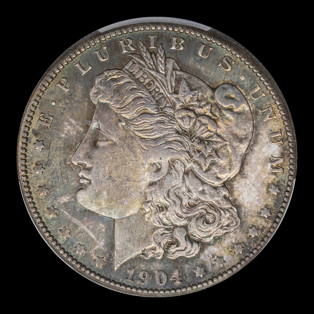 nfccoins's tweet photo. This 1904-S Morgan $ MS64 PCGS Secure is the perfect dollar if you’re looking to add some color to your collection. She’s calling your name 📞😍

Website: https://t.co/jAZrgirUyC

eBay: https://t.co/3RNgABrHAw

#tnfc #morgansilverdollar #tonertuesday #pcgscoin #silvercoins https://t.co/R61Iyrv8so