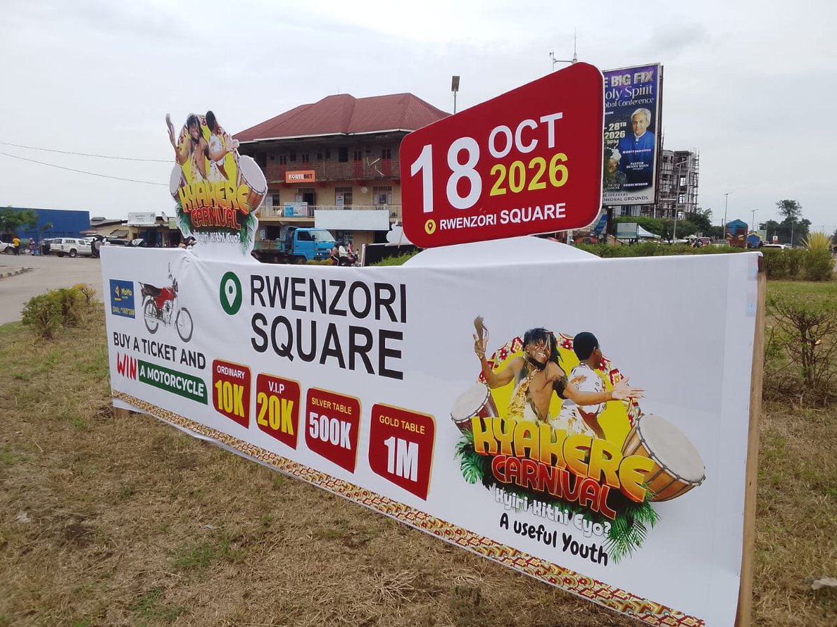 OriginalMukonzo's tweet photo. Kasese Town is going to be massive
Mark your calendar for 18th October and be at Rwenzori Square for the Kyakere Carnival
Don’t miss this big celebration. Be there and make it memorable
#KyakereCarnival #ExploreKasese https://t.co/YioJymqQYo