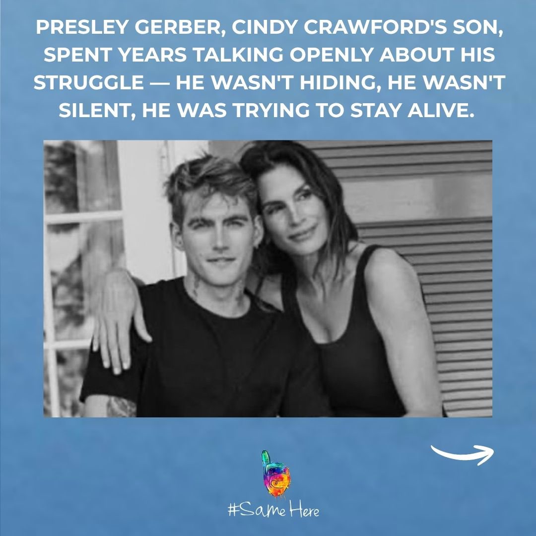 SameHere_Global's tweet photo. Presley Gerber, Cindy Crawford’s son was flat out ASKING for help, repeatedly…publicly. 

And we still lost him.

Long line of examples from Naomi Judd to Presley - where public figures said - “I  don’t want this outcome” & we still lost them: Are we finally ready to say suicide/overdoses are not “choices to leave family behind”?

This is a system overload where someone succumbs, just like so many other health outcomes. Tragic - not something we should judge.