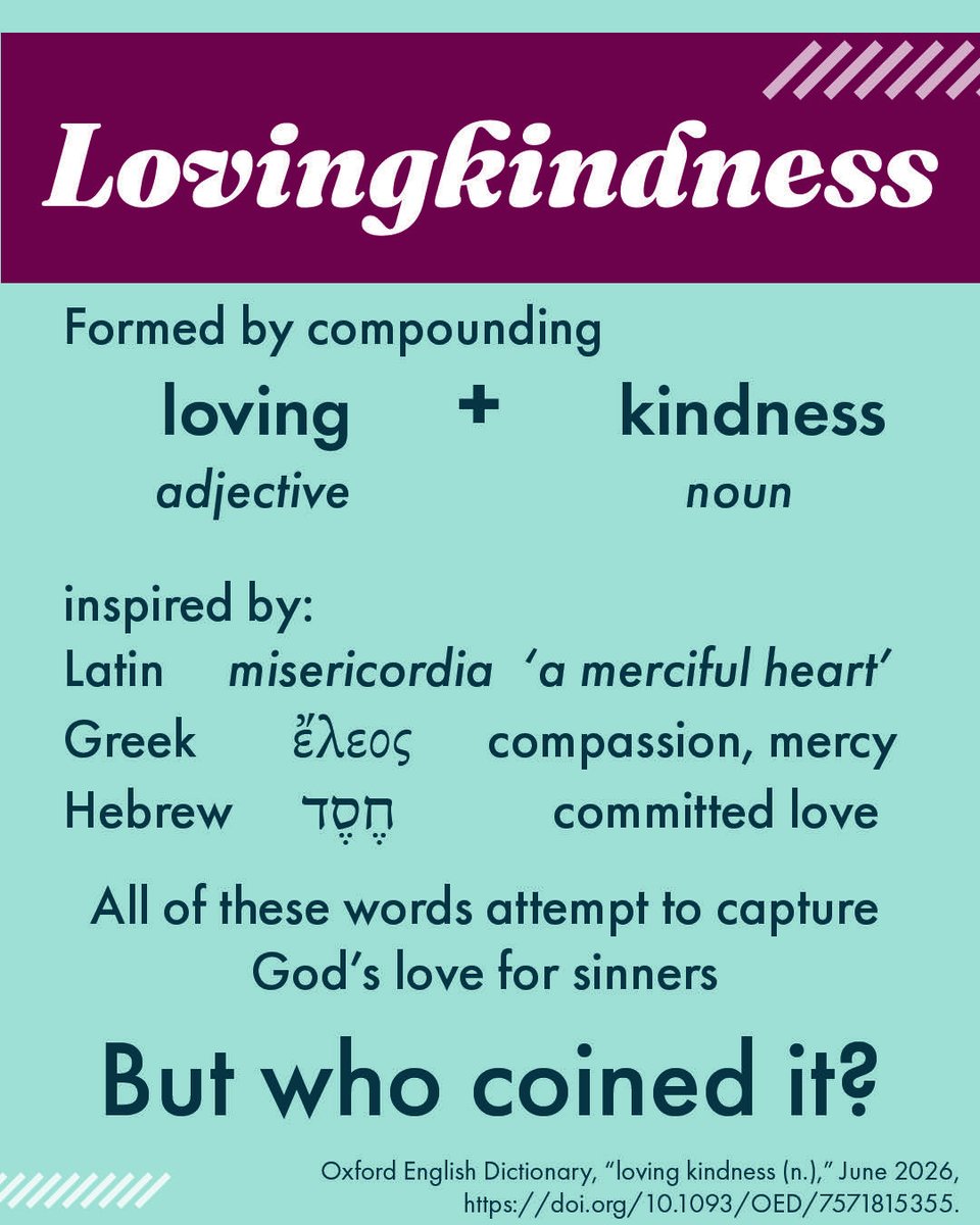 Tyndale_House's tweet photo. Over the next few weeks we are looking at words that Tyndale is widely credited with coining. Up this week: lovingkindness

Why not visit our website to find more resources on William Tyndale and read the special edition of our magazine. https://t.co/z7hJrR7OCJ