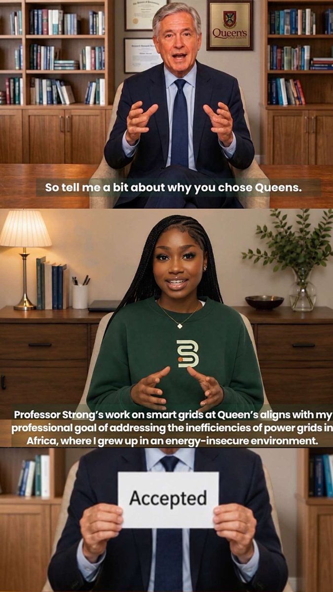 consultwithibs's tweet photo. Same interview question. 3 different outcomes based on how they are answered.

The gap between “denied” and “accepted” isn’t just about a high GPA. It is often specificity. 

Like naming a professor, a course, or a personal connection to the program. 

#graduateschool #ivyleague https://t.co/xa6gaKMvW9